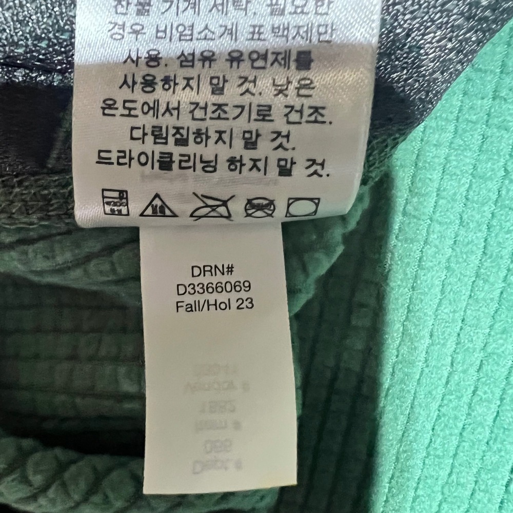 Eddie Bauer Mens Large Green Full Zip Grid Fleece Jacket Lightweight Outdoor L - Picture 13 of 16